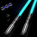 Viglaschill Dueling Light Saber FX Lightsaber 2 Pack Rechargeable 24 Colors 6 Modes Sounds 2-in-1 Detachable Light Saber Toy for Kids and Adults Christmas Halloween Present