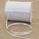 1/8 Inch x 870 Yards White Thin Solid Satin Ribbon Giant Spool Double Face Woven Polyester Fabric Ribbons for Crafts Hanging Tags Invitation Card Balloons Bouquet Hair Gift Wrapping Party Decoration