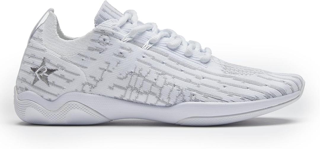 Rebel Athletic Girl's Revolt Cheerleading Shoe (6, White)