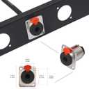 2FT Right Angle 1/4 TRS Male to 1/4 TRS with Lock Female Extension Cord,Lockable 6.35mm D Type Female Panel Mount to 6.35mm Male Stereo Connector Cable,6N 20AWG OFC+Silver Plated HI-END Cable