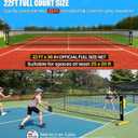 BAGAIL Portable Pickleball Net Set, 22 FT Regulation Size Pickle Ball Net with Ball Collector, 4 Balls and Carry Bag, Easy Setup for Outdoor Indoor Driveway, 36"H x 22'W