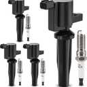 UF621 Ignition Coil & SP530 Double Iridium Spark Plug for L4 Mazda 3, Mazda 6,Tribute/Ford Focus, EcoSport,Transit Connect,Escape/Mercury Mariner Replaces# FD505 DG522 9E5Z12029A DG-507 DG-541 C-1453