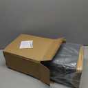 4 Packs Storage Bins with Bamboo Lids - Plastic Storage Containers with Lids Stackable Storage BoxStorage Baskets for Organizing Desktop Closet Playroom Classroom Office,Gray