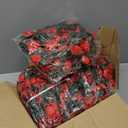 KHOYIME 18 Pack 144 FT Artificial Flower Garland, Fake Red Roses Vines Silk Flowers Faux Plastic Outdoor Hanging Floral Ivy Garland Decoration for Wedding Arch Bedroom Home Wall Backdrop Room Decor