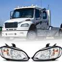 Freightliner Headlights for M2 2004-2013,Replacement Headlamp DOT and SAE Approved (Pair Set)