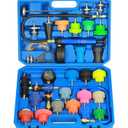 Radiator Pressure Tester Kit Coolant Pressure Tester Set with 31 PCS Universal Adapters Automotive Vacuum Type Coolant Refill for Vehicle