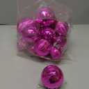 Prextex 36-Pieces Fuchsia Pink Christmas Ornaments Set - Shatterproof, Festive Christmas Balls Decorations in 3 Sizes and 6 Styles with Hanging Loops for Tree, Wreath, and Dazzling Holiday Party Decor