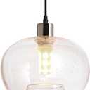 Modern style battery operated pendant light with remote control,Mini kitchen island hanging ceiling light fixtures,Pendant lights fixtures over table,For kitchen island,dining room,living room,bedroom (Black)