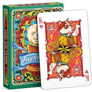 4 Pack 
Loyal Dog Playing Cards for Adults Teens Family Royalty Animal Themed Card Gifts