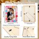 Picture Frame Painting Craft Kit,24 Pack Unfinished Wooden Picture Frames 4 x 6 Inch with Pearl Resin Diamond and Foam Stickers for DIY Paint and Decorate Craft Birthday Wedding Gifts