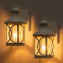 2-Pack Outdoor Wall Lights, Porch Lights, Waterproof Outdoor Wall Sconce, Exterior Light Fixture White with Clear Glass Shade for Garage Patio Front Door Balcony