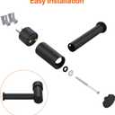 2 x KPW Toilet Paper Holder, Wall Mounted Toilet Roll Holder for Bathroom, Washroom and RV, Matte Black Paper Towel Holder 2 Pack