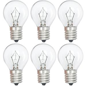 Lava Lamp Bulbs 25 Watt S11 E17 Base The Original Replacement Light Bulbs for 14.5" Lava Lamps and Glitter Lamps,120 Volt Motion Lava Lamp Light Bulb,Dimmable,2700K Warm White,6 Pack