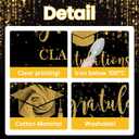 Mocsicka Class of 2026 Backdrop Black Gold Glitter Bokeh Graduation Party Background 2026 Congrats Grad Prom Party Cake Table Decoration Photo Booth Props (10x7ft)