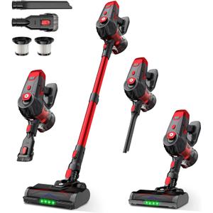 Cordless Vacuum Cleaner, 500W 45Kpa 60Mins Stick Vacuum Cleaner for Home, Self-Standing Vacuum with 1.5L Dust Cup and HEPA Filter, Anti-Tangle Brush for Hardwood Floors, Carpets, and Pet Hair