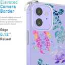 Sea Turtles Case for iPhone 12,Ocean Creatures Pattern Design for Women Men,Soft Transparent TPU Bumper Case for iPhone 12