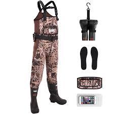 GearOZ Women Hunting Waders, 5mm Neoprene Waterfowl Duck Hunting Waders Female Insulated Chest Wader Camo for Fishing Hunter