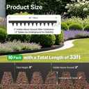 PIPZEN Landscape Edging Black Metal Garden Border for Flower Beds, Black L40in 10pcs