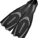 Cressi Adult Snorkeling Full Foot Pocket Fins Made with Advanced Technology - Pluma: Made in Italy (EU 35/36 | US Man 3.5/4.5 | US Lady 4.5/5.5, Black/Silver)