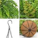 Fake Hanging Plants Large Boston Fern Artificial Plants Outdoor Realistic Fake Ferns with Palm Basket Silk Plants Ferns Hanging Plant Artificial Decor for Home Front Porch Window Garden - Green