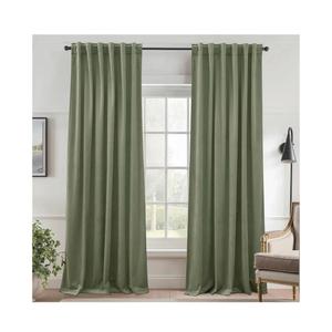 StangH Blackout Velvet Curtains, Room Darkening Privacy Protect Window Treatments, Heavy Thick Super Soft Velvet Drapes for Nursery/Cottage, W52 x L90 inches, Sage Green, 2 Panels