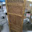 Deco 79 Traditional Wood Multi-Panel Room Divider, 72" H x 80" L, Textured Brown Finish, Oil Rubbed Bronze Finish, Model:34006