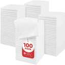 Orighty Microfiber Washcloths Bulk Towels Set 100 Pack, Highly Absorbent and Soft Feel Face Cloths, Multi-Purpose Wash Cloths & Hand Towels for Bathroom, Hotel, Spa, and Gym, 12x12 Inch, White