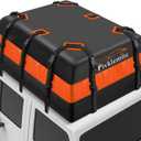 FIVKLEMNZ 30 Cubic Car Rooftop Cargo Carrier Roof Bag Waterproof for All Top of Vehicle with/Without Rack Includes Topper Anti-Slip Mat + Reinforced Straps + 6 Door Hooks + Luggage Lock (30 Cubic Feet)