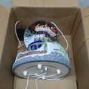 Musical Rotating Santa Claus Flying Over Village,Automatic Snowfall,Train, Christmas Snow Globe Music Box Gifts, for Women Wife Mom Girlfriend Daughter, Xmas Present,Plays 48 Classic Christmas Carols