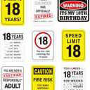 WERNNSAI 18th Birthday Party Decorations - 9PCS Wall Signs Funny Tags for Teens 18 Years Old Party Decor 18th Party Banner Table Centerpieces Door Wall Windows Signs Picture Props for Boys Girls
