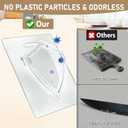 3 Pack Glass Cutting Boards for Kitchen Counter, Clear Tempered Glass Cutting Board Set with Handle (16"x12" & 12"x8" & 9"x6"), Scratch Resistant, Dishwasher Safe, Non-toxic, Easy to Clean