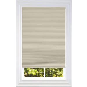 BlindsAvenue Cellular Honeycomb Cordless Shade, 9/16" Single Cell, Blackout, Fawn, Size: 48.5" W x 48" H
