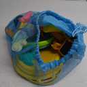 WeCraftool Beach Sand Toys, Sandbox Toys Set with 2 Collapsible Toy Buckets, 2 Dump Truck, Dinosaur Space Fruit Molds, Shovels, Mesh Bag, Summer Beach Essentials for Toddlers Kids Boys Girls Ages 3-10