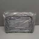 KIMNERPU Clear Backpack, Fabric & PVC Transparent Backpack with Reinforced Strap for Women Men, Heavy Duty Transparent Bookbag, Large Capacity Clear Bag, Travel, X-Large Grey