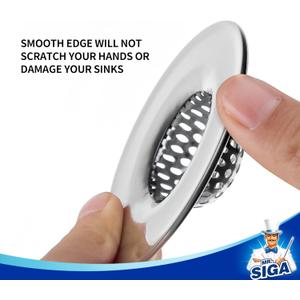 MR.SIGA Bathroom Sink Strainer, Utility, Slop, Bathtub Lavatory Sink Drain Strainer Hair Catcher, Stainless Steel Shower Drain Strainer, 2Pack