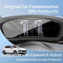 Screen Protector for Porsche Macan/Cayenne S 2026 Digital Instrument Cluster for 2024 2025 Cayenne GTS/Coupe/Turbo/E-Hybrid Dash board Touchscreen Screen Tempered Glass HD Anti-Glare/Scratch
