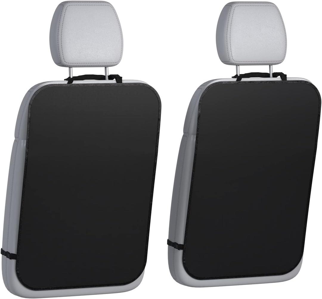 lebogner Back Seat Cover for Kids, 2 Pack X-Large Waterproof Kick Mats Backseat Protector, Durable Car Seat Back Protectors for Vehicles to Protect from Dirt, Mud & Scratches, Fits Most SUVs and Vans (black)