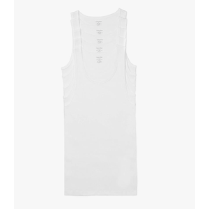 Calvin Klein Men's Cotton Classics 5-Pack Tanks, White, L,