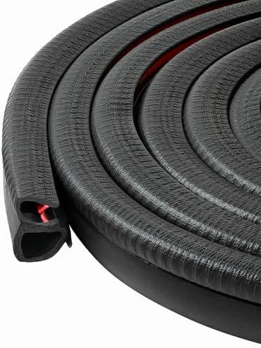 Premium Automotive Door Weather Stripping – Rubber Edge Trim Seal Strip with Side Bulb – Ideal for Cars, Trucks, RVs, Boats, and Home Applications