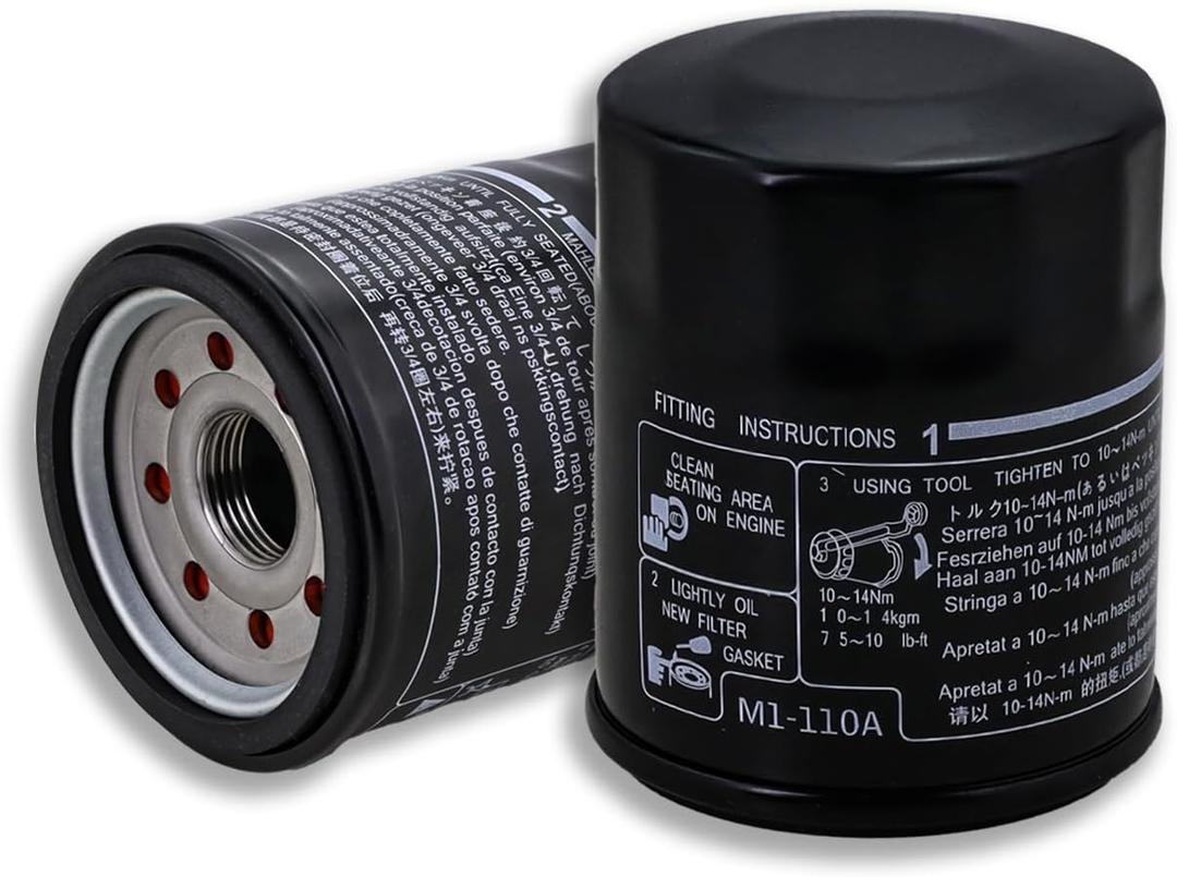 M1-110A Extended Performance Oil Filter Compatible with Nissan Honda Mazda Infiniti Kia Acura Replaces M1-110 (2 pcs)