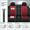 FH Group Full Set Travel Master Car Seat Covers, Airbag and Split Rear Car Seat Cover Universal Fit Interior Accessories for Cars Trucks SUV, Automotive Seat Covers, Burgundy