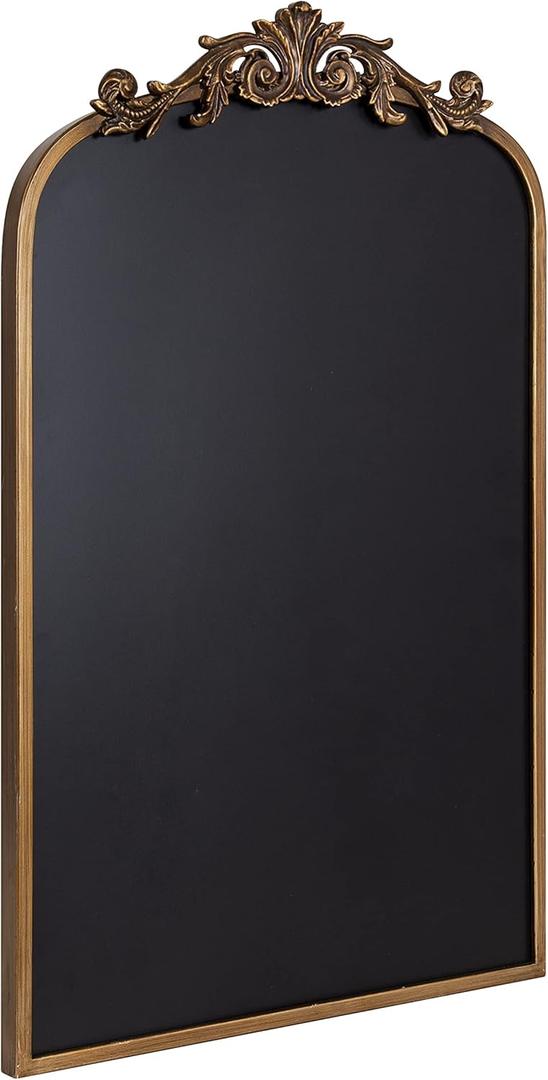 Kate and Laurel Arendahl Arch Chalkboard; Gold; 19 x 31; Framed Arched Ornate Vintage Magnetic Chalkboard for Unique Display; Decoration; and Organization Kate and Laurel Arendahl Arch Chalkboard; Gold; 19 x 31; Framed Arched Ornate Vintage Magnetic Chalkboard for Unique Display; Decoration; and Organization