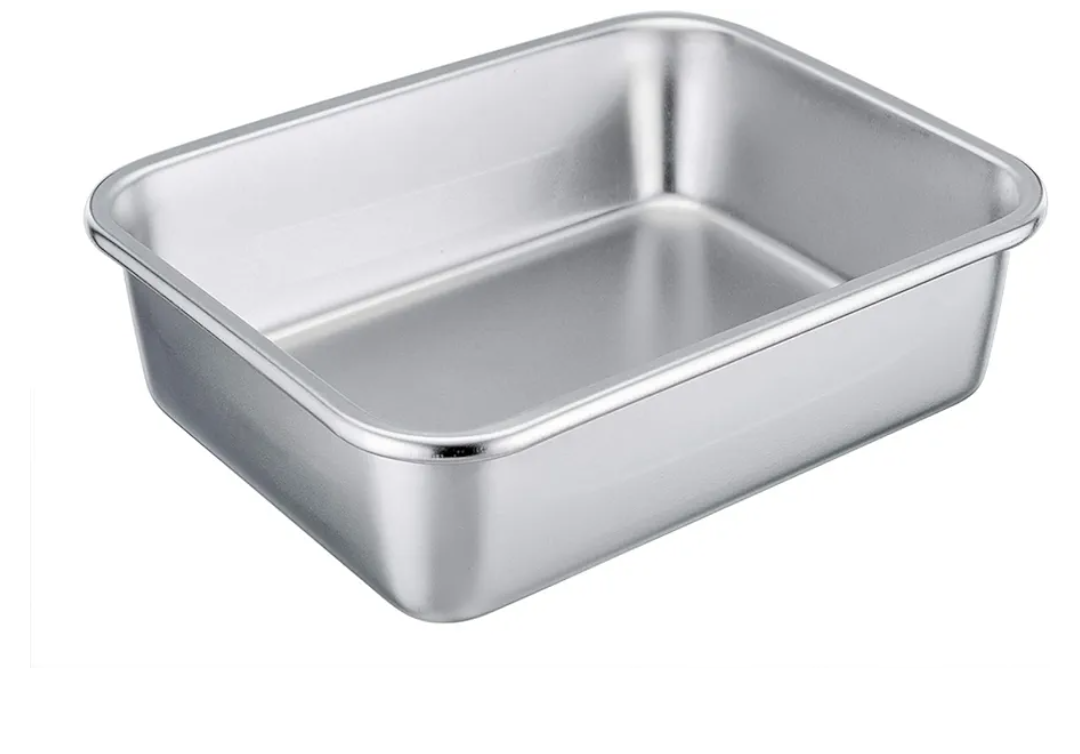 TeamFar Rectangular Cake Pan Brownie Pan, Stainless Steel Lasagna Casserole Baking Pan, 8’’x10’’x3’’, Rust Free & Non Toxic, Easy Clean & Dishwasher Safe