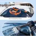 AstroAI 47.2" Ice Scrapers for Car Windshield and Extendable Snow Brush with Foam Grip and 360 Pivoting Brush Head for Auto Car Truck and SUV(Orange)