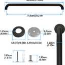 32 Inch Black Shower Grab Bars, 1.25" Diameter 2 Pack Handrails