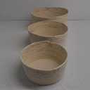 Baskets, Set of 3 for Home, Office, Dorm Room, Living Room, Bedroom, Bathroom, Nursery Storage and Organization (14x13x5in/11x11x5in/10x10x5in)