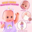 AuntyFey Baby Doll with Accessories Set, Baby Dolls Set for Toddler Girls 3-5 6-12, Baby Doll Playset, Baby Dolls for 5 Year Old Girls, Baby Doll Toys Pretend Play Toy(Backpack)