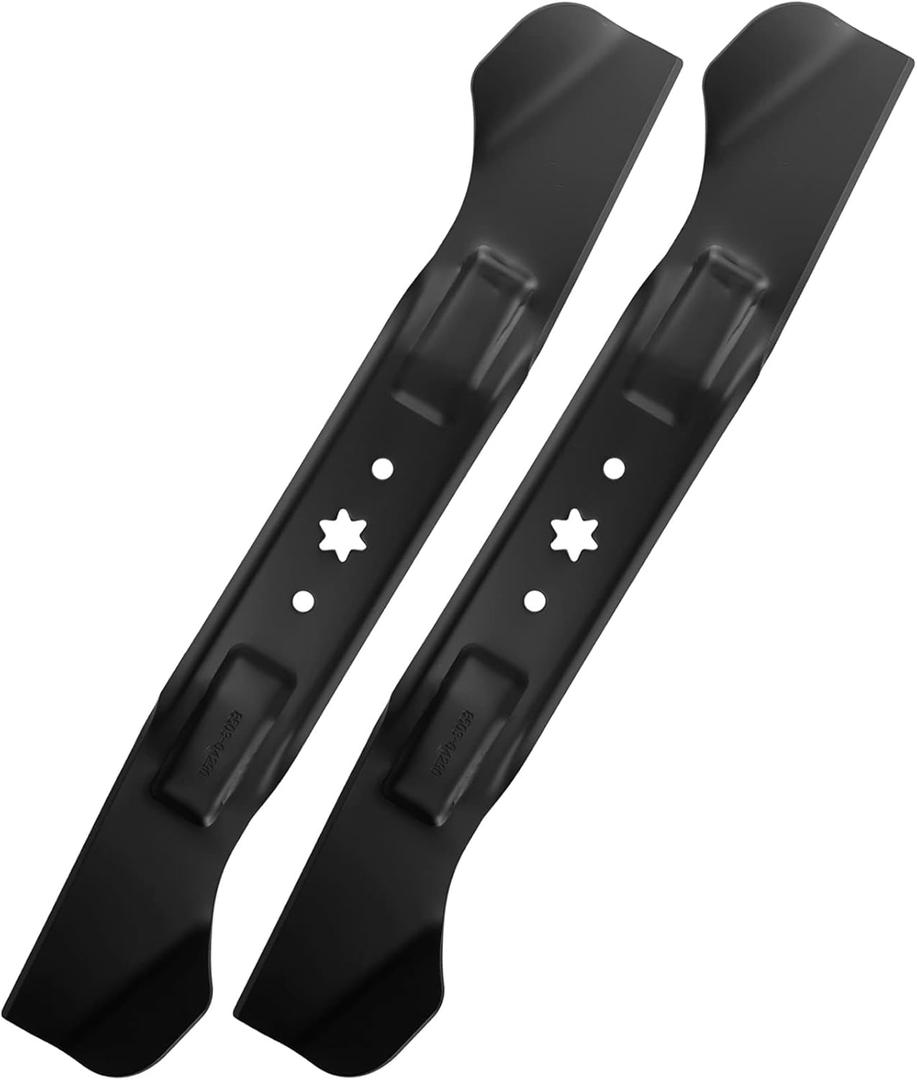 942-04244 942-04290 942-04244a 942-04290a Mower Blades 46 inch Deck for MTD Troy Bilt Cub Cadet XT1 46 XT2 LT46 LTX1045 LTX1046 Blades for 942-04290-x 742-04244 742-04290 2 Pack , 6 Point Star(Black)