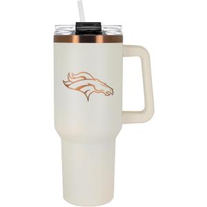Great American Products NFL 40oz. Colossus Copper Edition Tumbler (One Size, Denver Broncos, Cream)