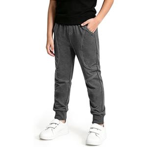 Boy's Baggy Cotton Sweatpants Casual Elastic Joggers Pants, 9-10 Years